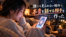 誰にも見られない場所で、本音を話せる相手を作った