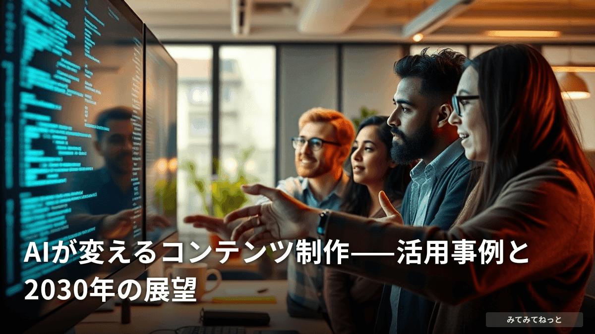 AIが変えるコンテンツ制作——活用事例と2030年の展望