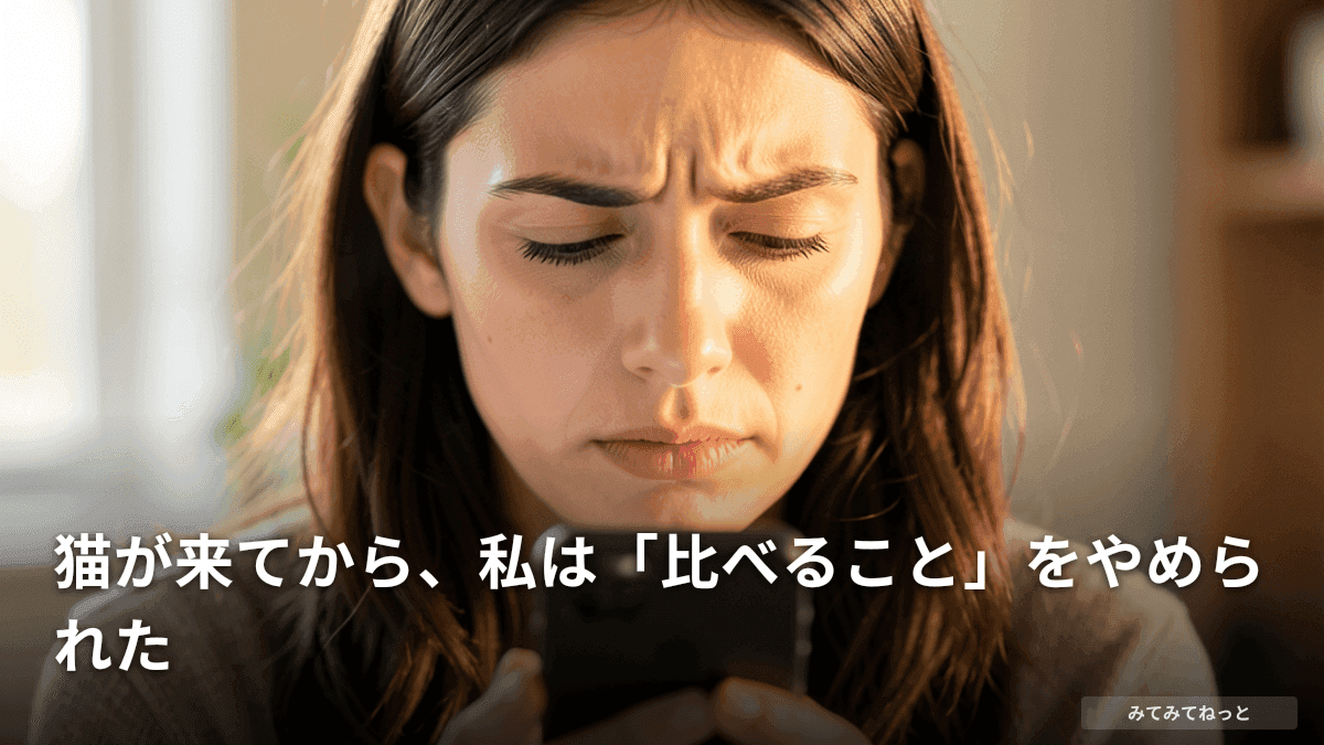 猫が来てから、私は「比べること」をやめられた