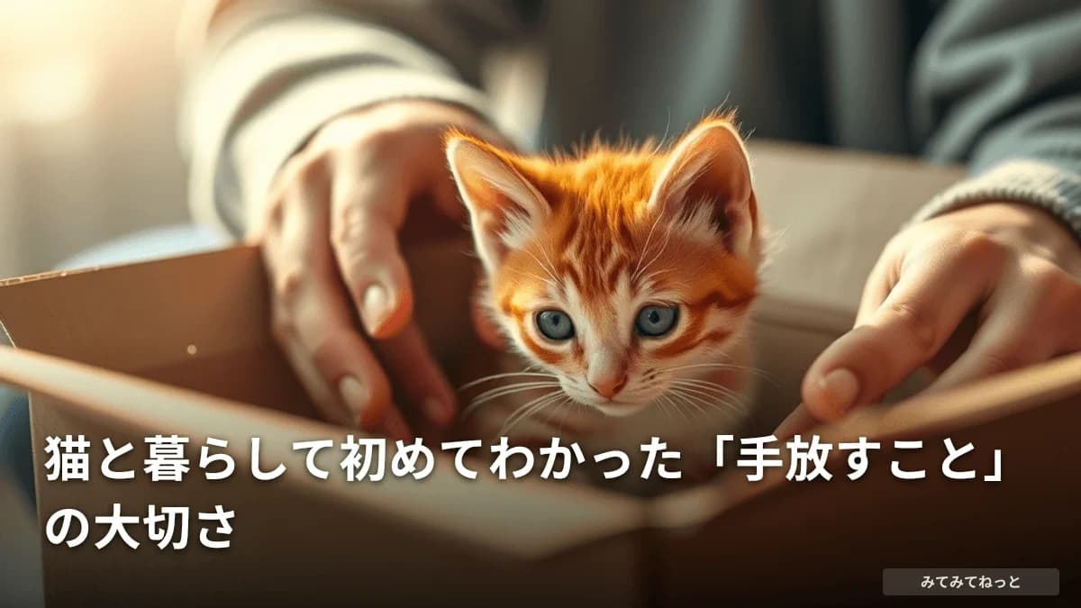 猫と暮らして初めてわかった「手放すこと」の大切さ