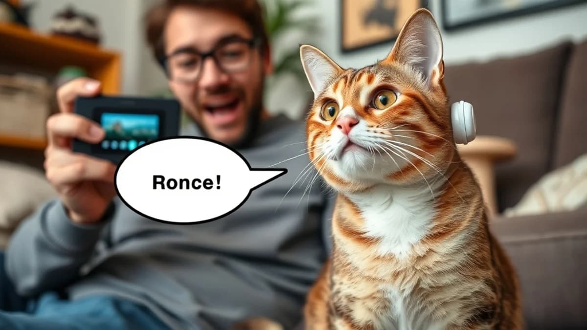 第1話: 万能翻訳機が猫語に対応！愛猫に話しかけた瞬間、衝撃の一言が…😻