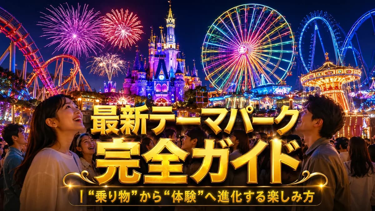 最新テーマパーク完全ガイド|“乗り物”から“体験”へ進化する楽しみ方