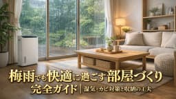 梅雨でも快適に過ごす部屋づくり完全ガイド|湿気・カビ対策と収納の工夫