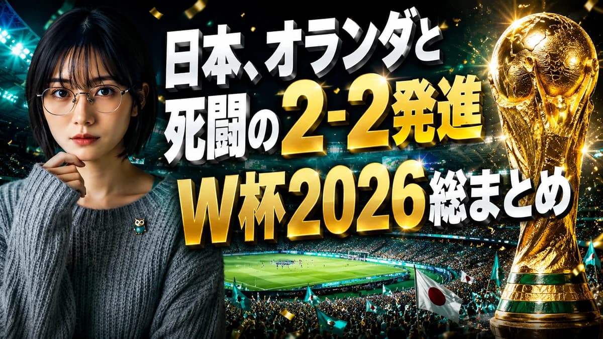 【W杯2026】日本、オランダと死闘の2-2発進 ― 48カ国・過去最高賞金・史上初の“給水タイム”まで総まとめ