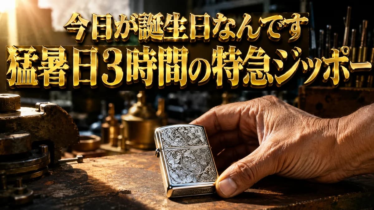 「今日が誕生日なんです」——猛暑日、3時間で仕上げた特急ジッポーの話