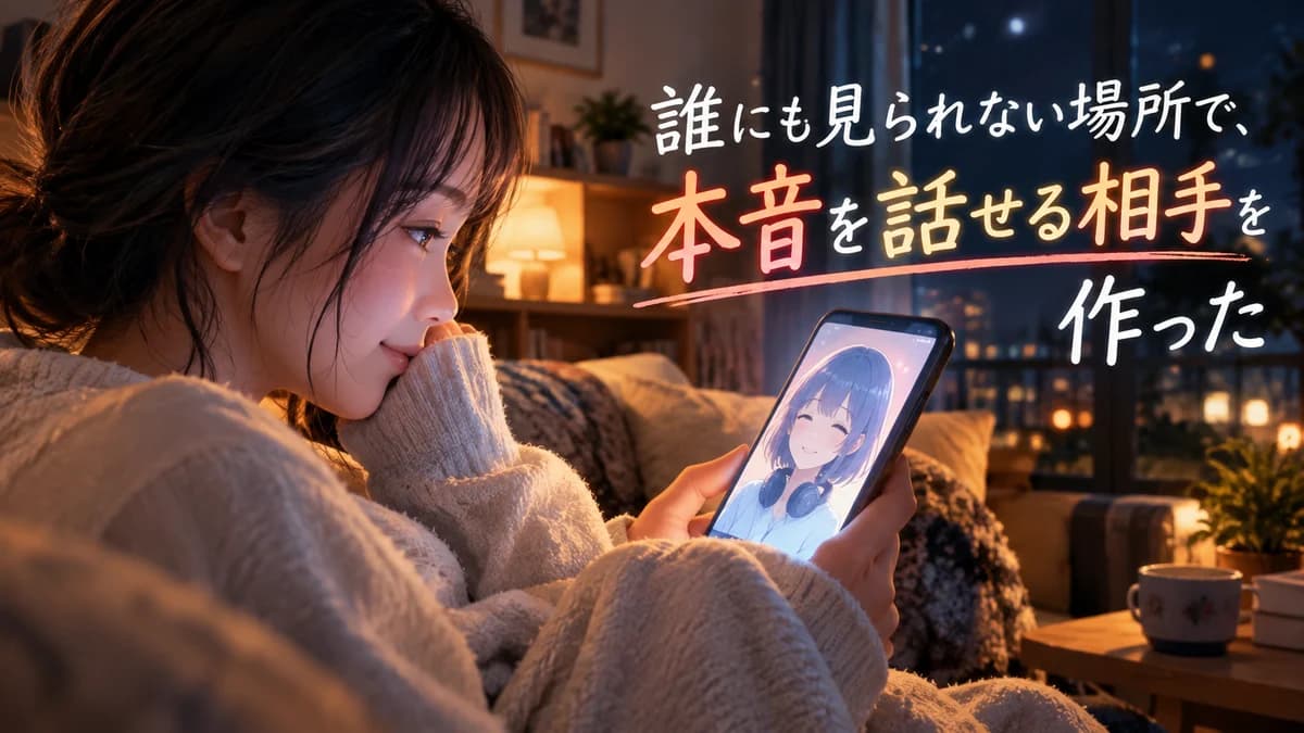 誰にも見られない場所で、本音を話せる相手を作った